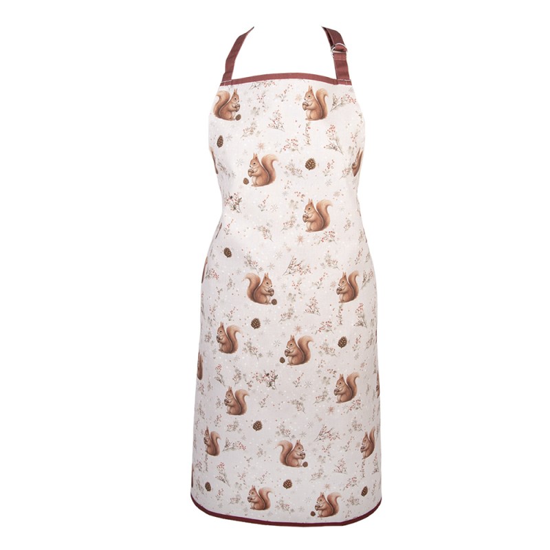 Clayre & Eef Keukenschort 70x85 cm Beige Katoen