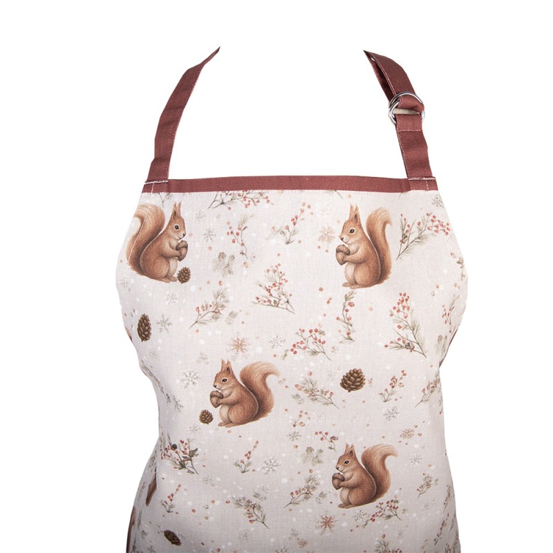 Clayre & Eef Keukenschort 70x85 cm Beige Katoen