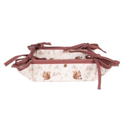Clayre & Eef Bread Basket 35x35x8 cm Beige Cotton