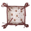 Clayre & Eef Bread Basket 35x35x8 cm Beige Cotton