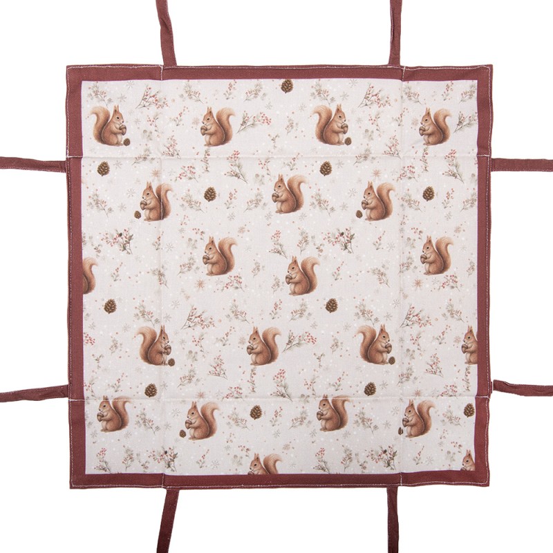 Clayre & Eef Bread Basket 35x35x8 cm Beige Cotton