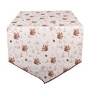 Clayre & Eef Tafelloper 50x160 cm Beige Katoen