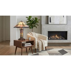 Lumilamp Lampada da tavolo Tiffany 42x42x60 cm Beige Verde Vetro
