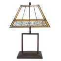 Lumilamp Lampada da tavolo Tiffany 28x20x44 cm Beige Marrone Poliresina