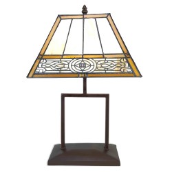 Lumilamp Lampada da tavolo Tiffany 28x20x44 cm Beige Marrone Poliresina