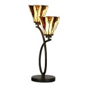 Lumilamp Lampada da tavolo Tiffany 46x28x63 cm Beige Vetro