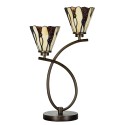 Lumilamp Lampada da tavolo Tiffany 46x28x63 cm Beige Vetro