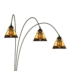 Lumilamp Lampada da terra Tiffany 200 cm Beige Vetro