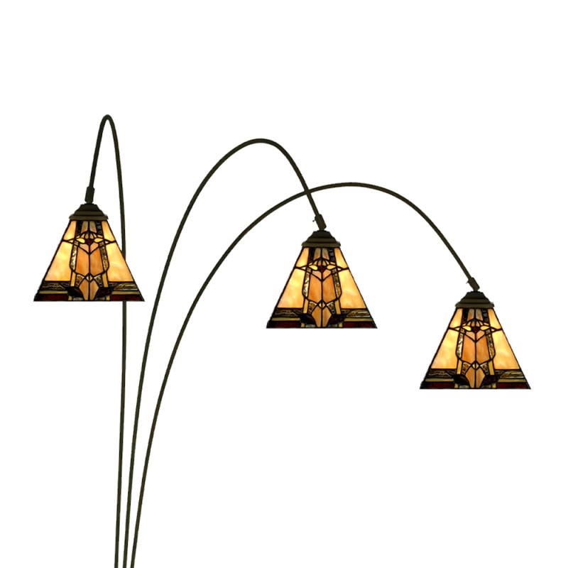 Lumilamp Lampadaire Tiffany 200 cm Beige Verre