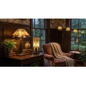 Lumilamp Lampadaire Tiffany 200 cm Beige Verre