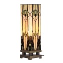 Lumilamp Tiffany Tischlampe 15x15x54 cm Beige Braun Glas