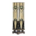 Lumilamp Tiffany Tischlampe 15x15x54 cm Beige Braun Glas