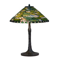 Lumilamp Lampe de table Tiffany Ø 51x75 cm Vert Verre