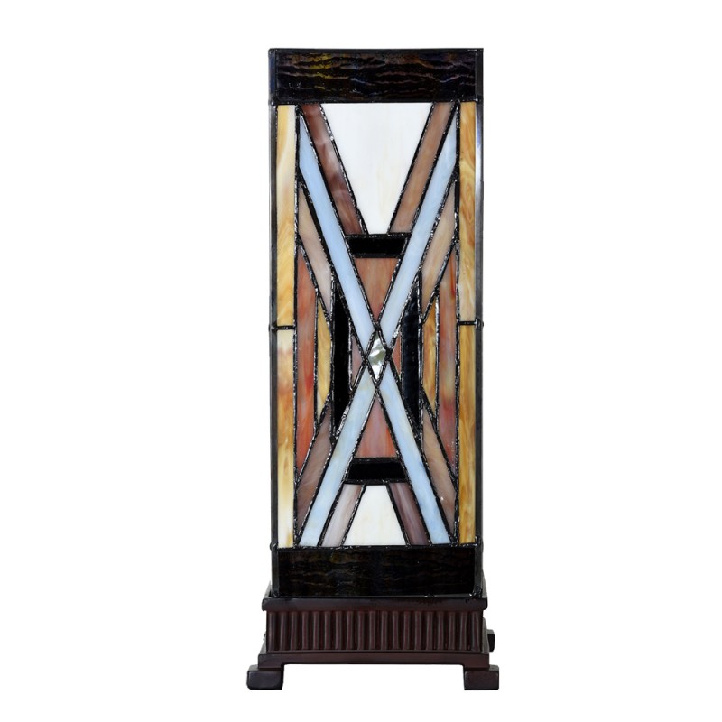 Lumilamp Lampada da tavolo Tiffany 17x17x44 cm Marrone Vetro