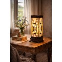 Lumilamp Lampada da tavolo Tiffany 17x17x44 cm Marrone Vetro