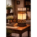 Lumilamp Table Lamp Tiffany 17x17x44 cm Beige Glass