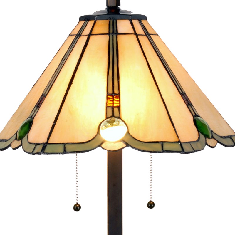 Lumilamp Lampada da tavolo Tiffany Ø 40x67 cm Beige Vetro