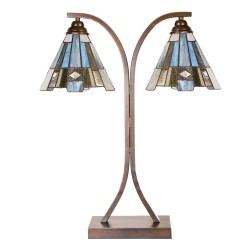 Lumilamp Lampe de table Tiffany 48x19x57 cm Marron Verre