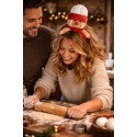 Clayre & Eef Kerst Haarband 18x4x25 cm Beige Kunststof