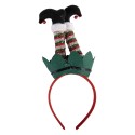 Clayre & Eef Christmas Headband 15x3x31 cm Green Plastic