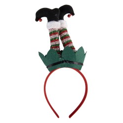Clayre & Eef Christmas Headband 15x3x31 cm Green Plastic
