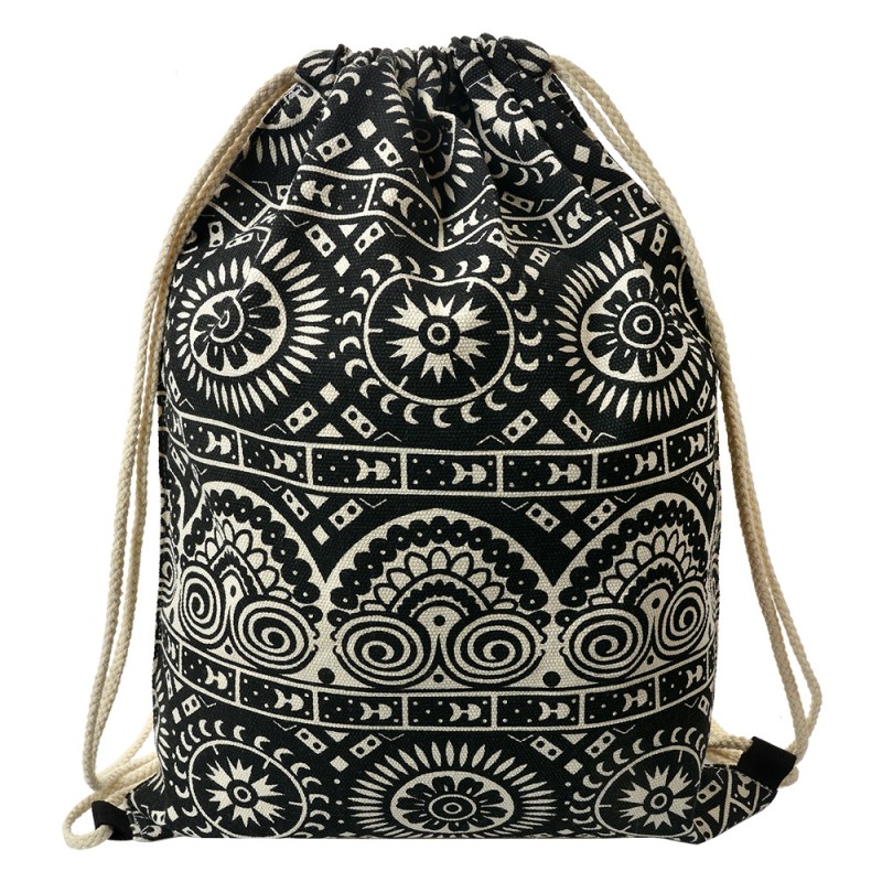 Clayre & Eef Rugzak 34x43 cm Zwart Synthetisch