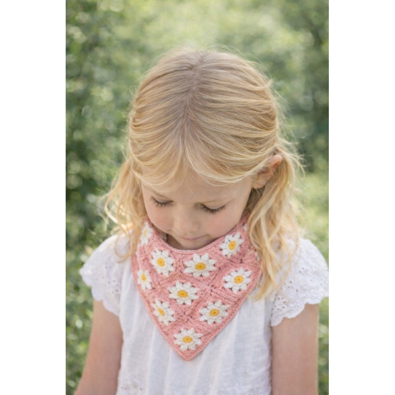 Clayre & Eef Bandana per bambini 80 cm Rosa Cotone Fiori