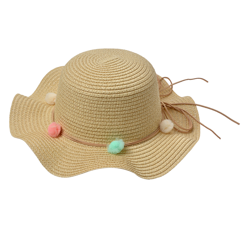 Clayre & Eef Hoed Kind Beige Papierstro afbeelding