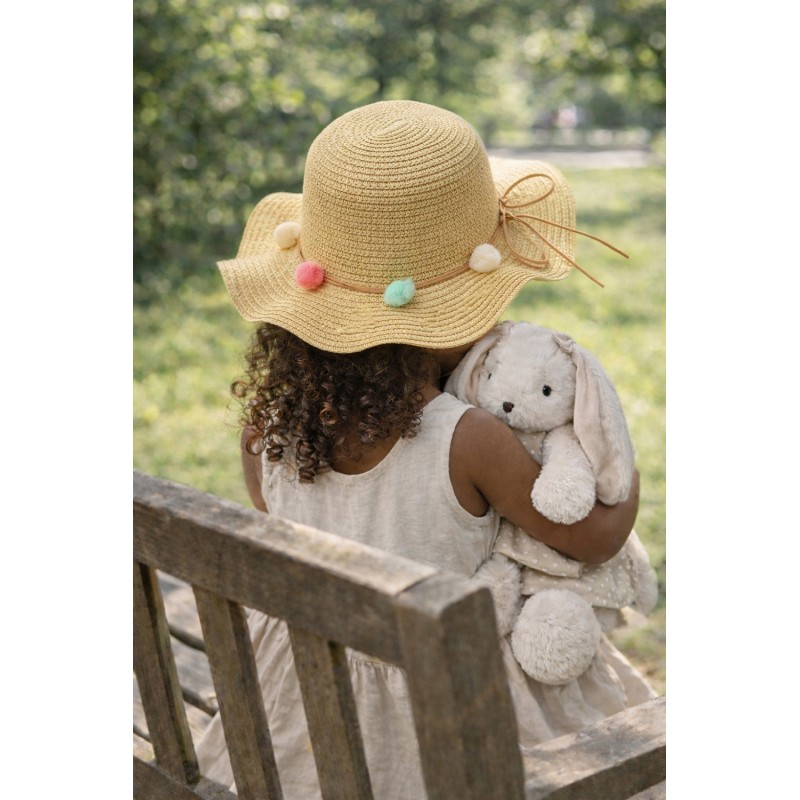 Clayre & Eef Cappello per bambini Beige Paglia di carta