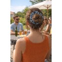 Clayre & Eef Bandes élastiques pour cheveux Ø 10 cm Gris Velours