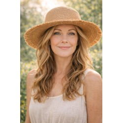 Juleeze Hat Brown Paper straw