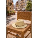 Clayre & Eef Hoed Dames Beige Papierstro