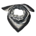 Juleeze Sjaal Dames Print 140x140 cm Zwart Synthetisch