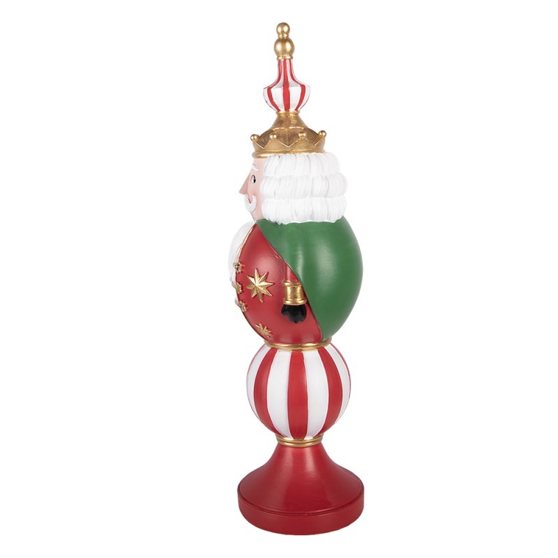 Clayre & Eef Décoration de Noël avec lumières LED Casse-noisette 17x16x57 cm / 3xAA Rouge Plastique