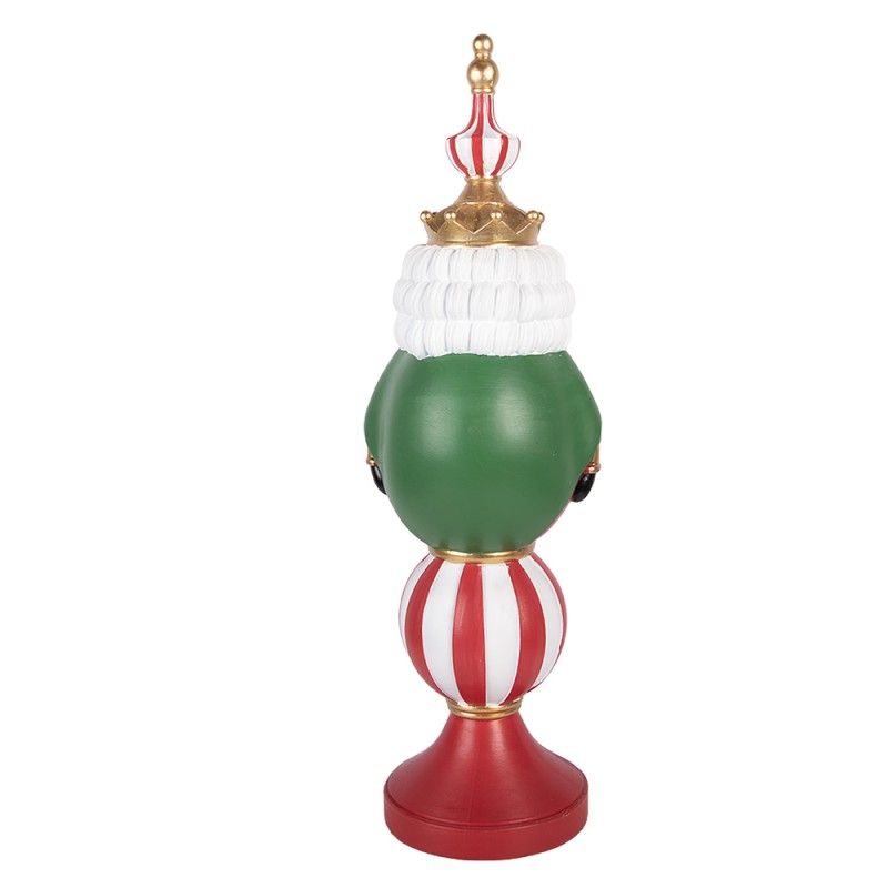 Clayre & Eef Décoration de Noël avec lumières LED Casse-noisette 17x16x57 cm / 3xAA Rouge Plastique