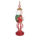 Clayre & Eef Décoration de Noël avec lumières LED Casse-noisette 17x16x57 cm / 3xAA Rouge Plastique