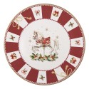Clayre & Eef Onderbord Ø 33 cm Wit Kunststof