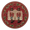 Clayre & Eef Onderbord Ø 33 cm Rood Kunststof