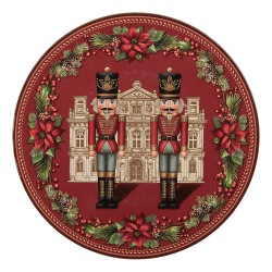 Clayre & Eef Onderbord Ø 33 cm Rood Kunststof