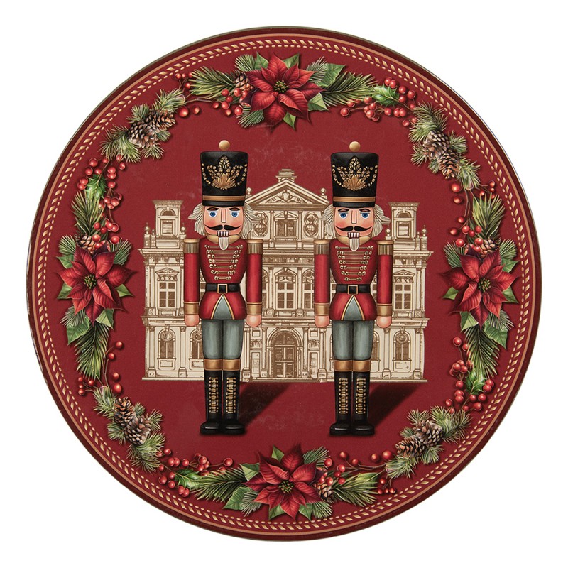 Clayre & Eef Onderbord Ø 33 cm Rood Kunststof