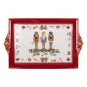 Clayre & Eef Dienblad 41x26x3 cm Rood Kunststof