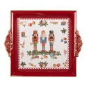 Clayre & Eef Dienblad 30x26x3 cm Rood Kunststof
