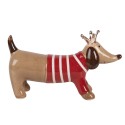 Clayre & Eef Image de décoration Chien 24x6x13 cm Marron Céramique