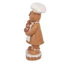 Clayre & Eef Christmas Decoration Figurine Gingerbread man 7x6x15 cm Brown Plastic