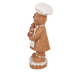 Clayre & Eef Christmas Decoration Figurine Gingerbread man 7x6x15 cm Brown Plastic