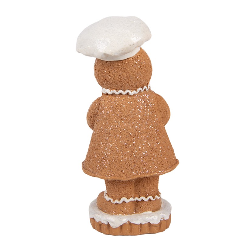 Clayre & Eef Christmas Decoration Figurine Gingerbread man 7x6x15 cm Brown Plastic