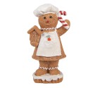 Clayre & Eef Christmas Decoration Figurine Gingerbread man 8x5x15 cm Brown Plastic