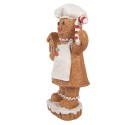 Clayre & Eef Christmas Decoration Figurine Gingerbread man 8x5x15 cm Brown Plastic