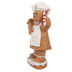 Clayre & Eef Christmas Decoration Figurine Gingerbread man 8x5x15 cm Brown Plastic