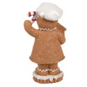 Clayre & Eef Christmas Decoration Figurine Gingerbread man 8x5x15 cm Brown Plastic